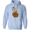 Hi Fall, Thanksgiving's Day, Peace Sign, Peace Sign Turkey, Funny Turkey, Turkey's Day Pullover Hoodie