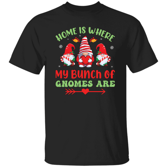 Home Is Where My Bunch Of Gnome Are, Merry Christmas Unisex T-Shirt
