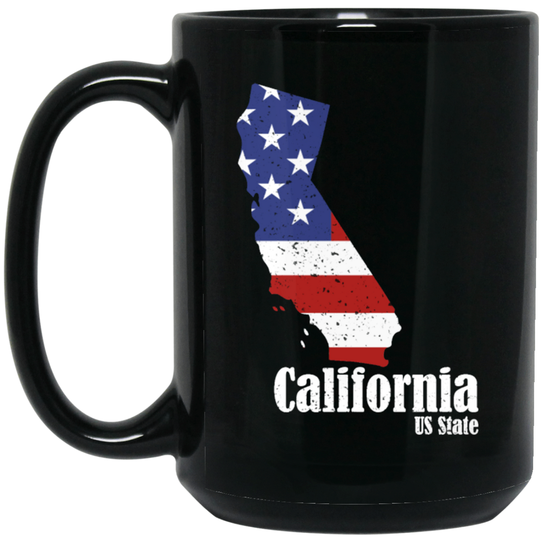 California 4th Of July Gift, California Is My Home, US State Gift Black Mug