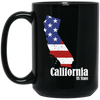 California 4th Of July Gift, California Is My Home, US State Gift Black Mug