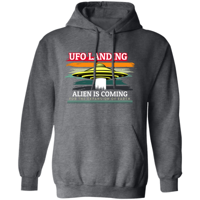 UFO Landing For The Expansion Of Earth, Retro UFO Pullover Hoodie