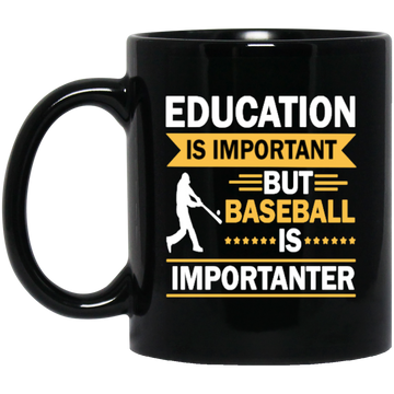 Catch Baseball Sports, Baseball More Important Than School, Baseball Love Black Mug