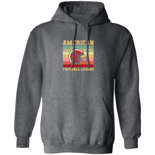 American Football Legend, Retro Of Football, Love My Football Team Pullover Hoodie