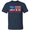 Land Of The Free Home Of The Brave, American Flag Unisex T-Shirt