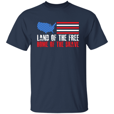 Land Of The Free Home Of The Brave, American Flag Unisex T-Shirt