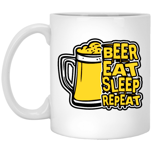 Life Is Beer, Love Beer, Beer Lover Gift, Best Beer Ever, Beer Gift Idea White Mug