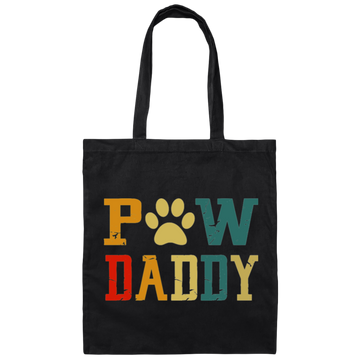 Vintage Grand Paw Dog Lover Grandpaw Grandpa Canvas Tote Bag