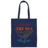 Please Keep the Sea Plastic Free Whale, Retro Whale Canvas Tote Bag