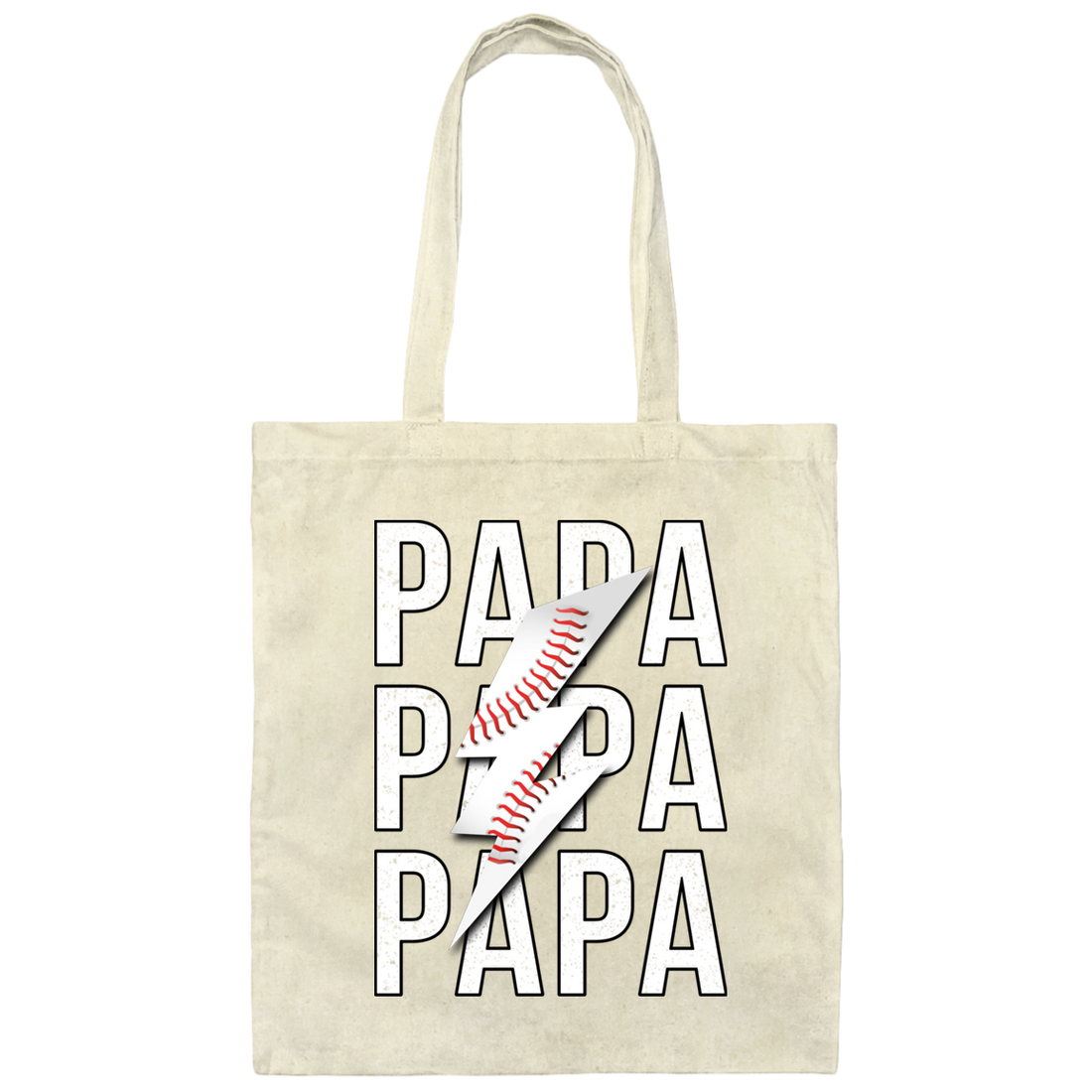 Papa Gift, Baseball Lover Gift, Love Baseball Gift, Papa Baseball Gift Canvas Tote Bag