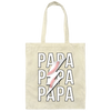 Papa Gift, Baseball Lover Gift, Love Baseball Gift, Papa Baseball Gift Canvas Tote Bag