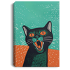 Meow Lover Gift, Cute Cat, Abstract Background, Love Cat, Angry Cat Gift Canvas