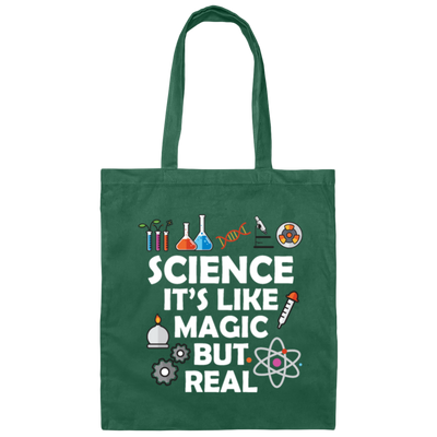 Science Its Like Magic But Real Funny Science Fan Canvas Tote Bag