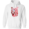 Love Gnome, Pink Leopard, Cute Love, Cute Valentine Pullover Hoodie