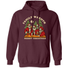 Family Wamth, Merry Christmas, Skeleton Santa Family Pullover Hoodie