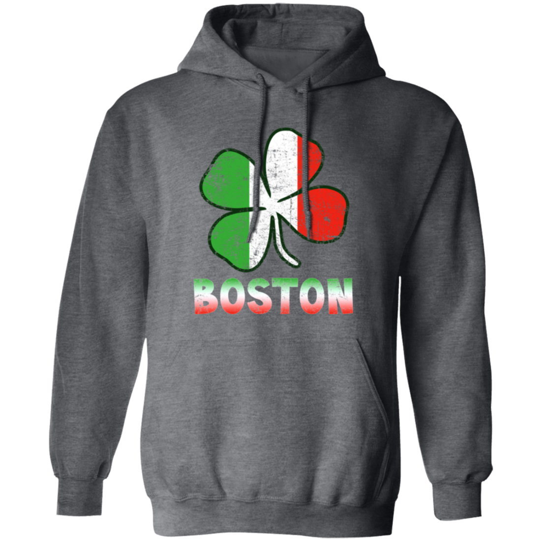 Boston Irish Flag, St Patricks Day, Patrick Gift, Love Boston Gift Pullover Hoodie
