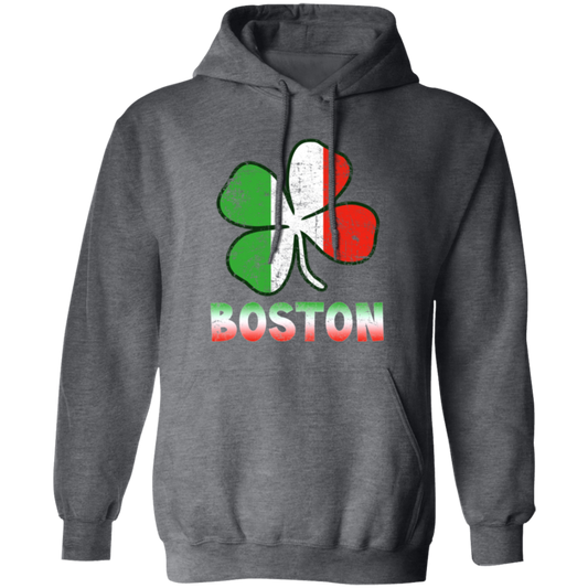 Boston Irish Flag, St Patricks Day, Patrick Gift, Love Boston Gift Pullover Hoodie