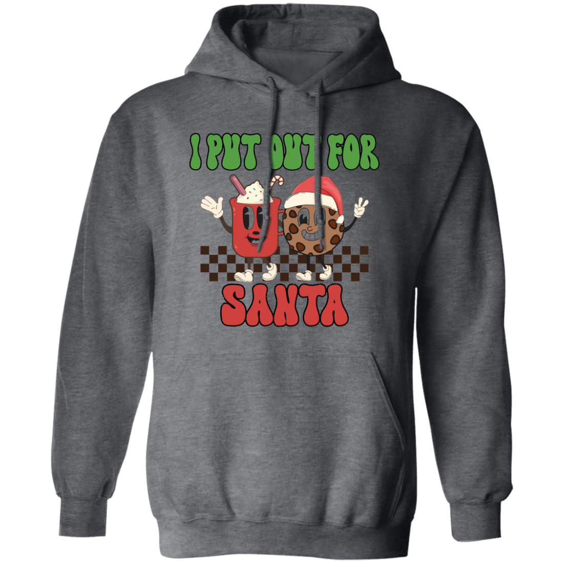 I Put Out For Santa, Love Santa, Groovy Santa, Xmas Pullover Hoodie