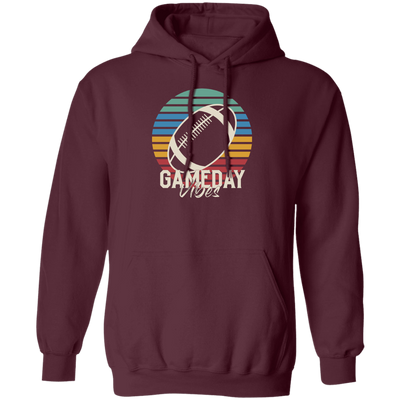 Gameday Vibes, Retro Football, American Football, Love Sport Pullover Hoodie