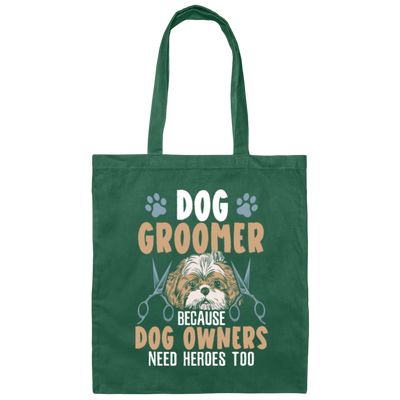 Love Dog Grommer, Because Dog Owners, Retro Viantage Love Dog Canvas Tote Bag