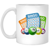 Love Bingo Game, Bingo Ticket, Lottery Bingo, Bingo Balls White Mug