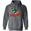 Merry Grinchmas, Merry Christmas, Grinch With Xmas Tree Pullover Hoodie