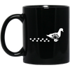 Duck Silhouette, Ducks Trace, Duck Footprint Black Mug