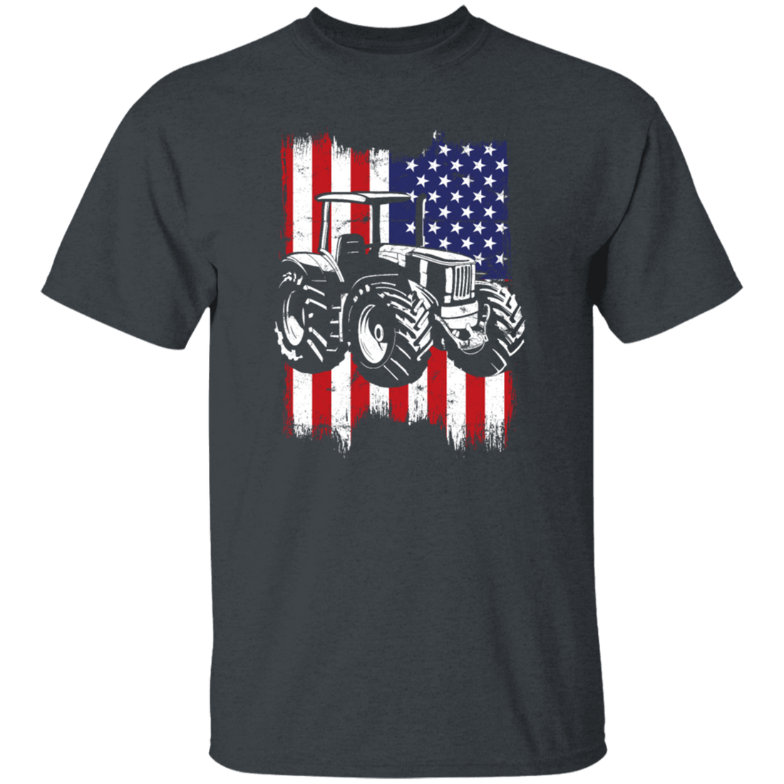 Farm Tractor Usa Flag, Patriotic Vintage Unisex T-Shirt