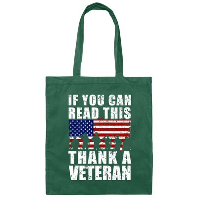 If You Can Read This, Thank A Veteran, Vegetable Lover Gift Canvas Tote Bag