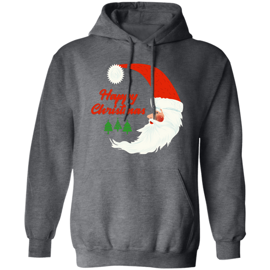 Happy Christmas, Santa In Moon, Christmas Tree, Merry Christmas, Trendy Christmas Pullover Hoodie