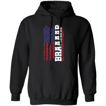Braap - Motocross Dirt Bike, Enduro Patriotic, American Flag Pullover Hoodie