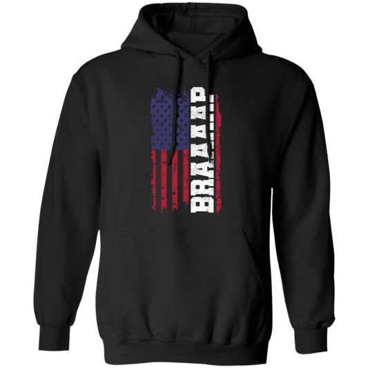 Braap - Motocross Dirt Bike, Enduro Patriotic, American Flag Pullover Hoodie