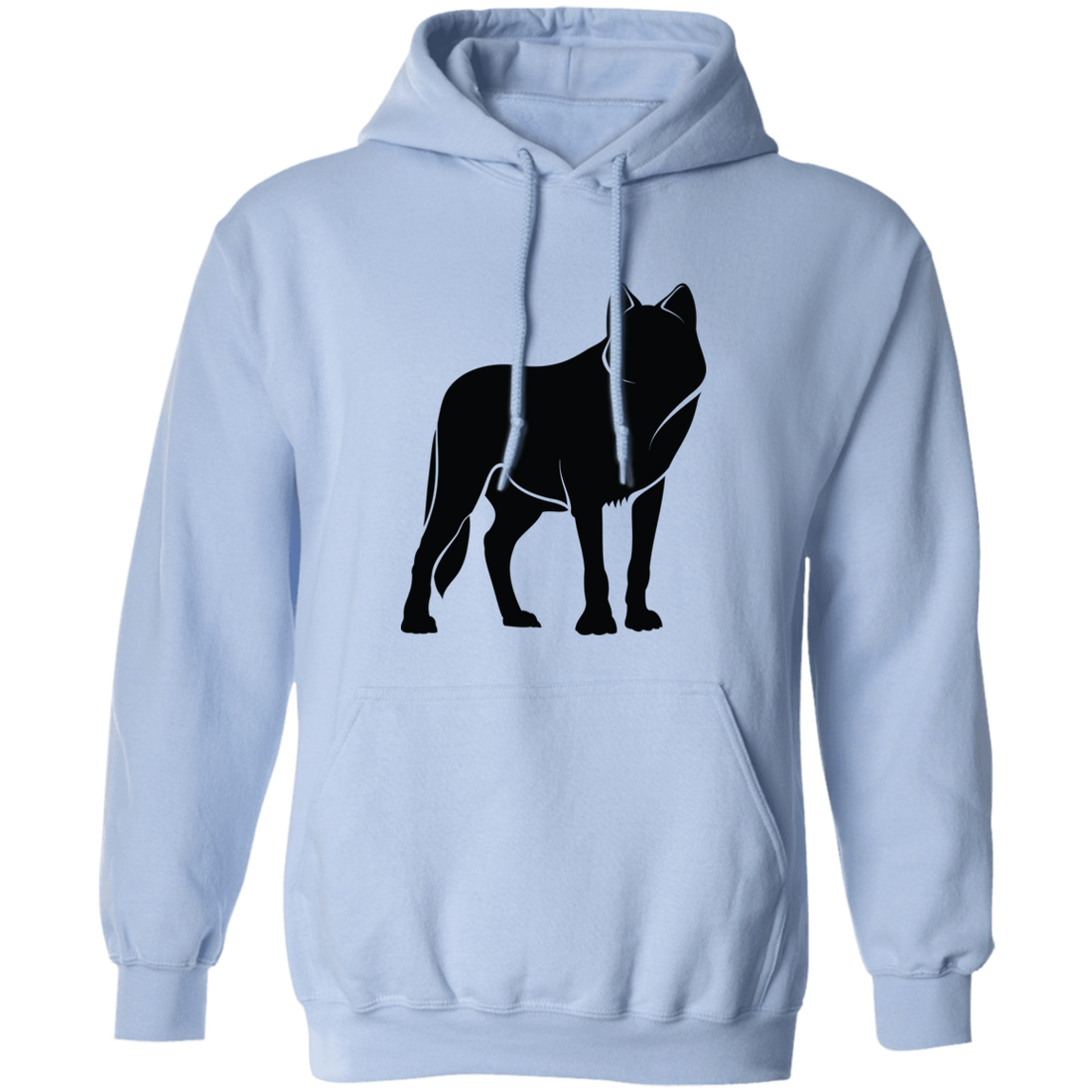 Fox Silhouette, Show Fox, Fox In Abstract, Animal Silhouette Black Pullover Hoodie