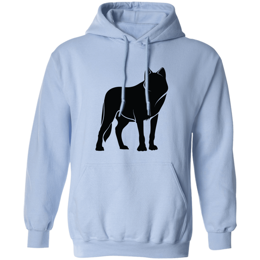 Fox Silhouette, Show Fox, Fox In Abstract, Animal Silhouette Black Pullover Hoodie