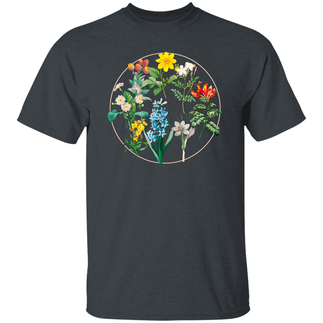 Wild Flowers, Lady Gift, Flowers in A Circle, Love Flowers Unisex T-Shirt