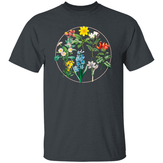 Wild Flowers, Lady Gift, Flowers in A Circle, Love Flowers Unisex T-Shirt