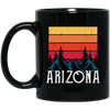 Retro Arizona, Arizona Mountain, National Park Black Mug