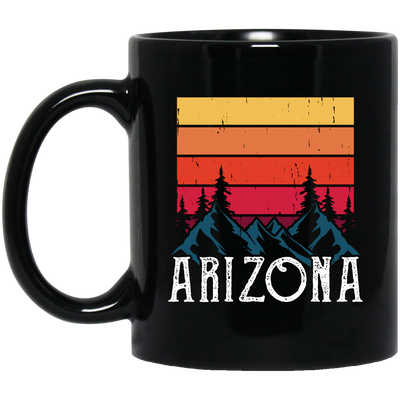 Retro Arizona, Arizona Mountain, National Park Black Mug