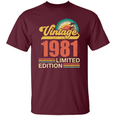 Hawaii 1981 Gift, Vintage 1981 Limited Gift, Retro 1981, Tropical Style Unisex T-Shirt