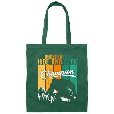Funny Bigfoot Undefeated Hide And Seek Champion Canvas Tote Bag