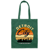 Detroit City Vintage, Retro Detroit State Canvas Tote Bag