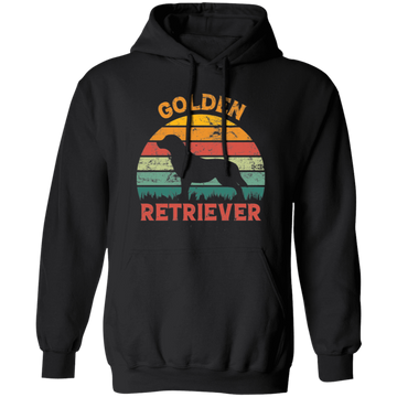 Golden Retriever, Retro Golden, Golden Dog Pullover Hoodie