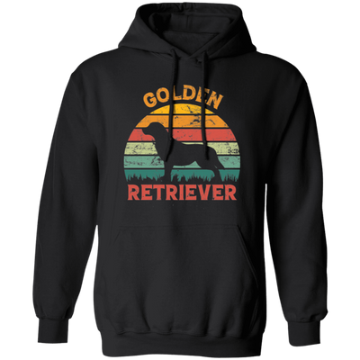 Golden Retriever, Retro Golden, Golden Dog Pullover Hoodie