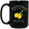 Positano Delicious Italian Lemons Fresh From The Amalfi Coast Black Mug