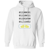 Binary Number, Number 0 And Number 1, Love Binary Pullover Hoodie