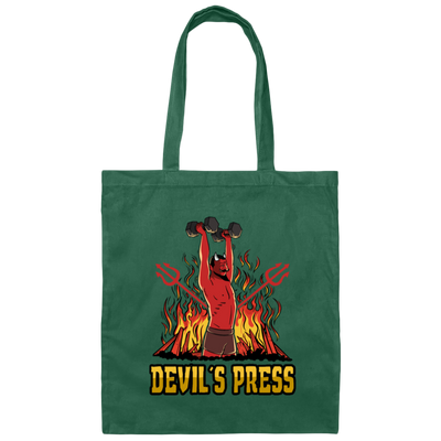 Devil Loveer Gift, Best Of Devil, Devil In Hell, Beside Fire Canvas Tote Bag