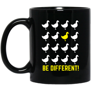Different Duck, Be Different, Love To Different, Best Of Different Lover Black Mug