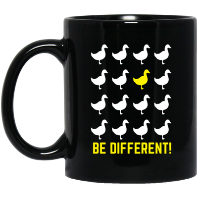 Different Duck, Be Different, Love To Different, Best Of Different Lover Black Mug