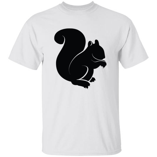 Squirrel Silhouette, Watercolor Squirrel, Animal Silhouette Black Unisex T-Shirt