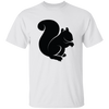 Squirrel Silhouette, Watercolor Squirrel, Animal Silhouette Black Unisex T-Shirt