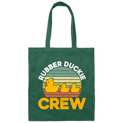 Duck Lover Retro Ducks Rubber Duckie Crew Canvas Tote Bag